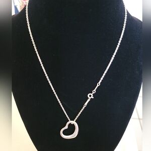 TIFFANY & CO. OPEN HEART 0.925 STERLING SILVER NECKLACE